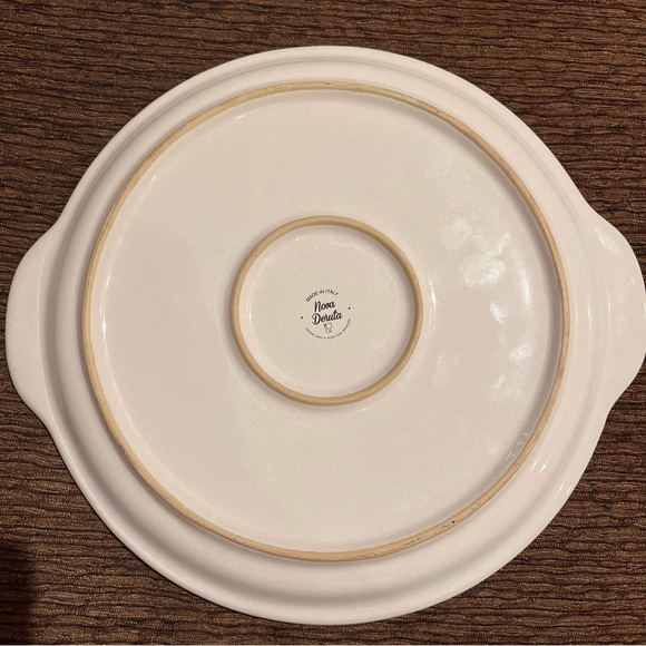 Nova Deruta Hand Painted Ceramic Serving Platter w/Handles 13.25” x 12” x 1” EUC - Picture 6 of 9
